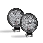 Par de Faróis de LED 14 Leds 8cm 42 whats 12v/24v/36v
