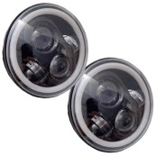 Par de Faróis Angel Eyes 6 Polegadas - Ideal para Seu Veículo