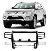 Para-choque De Impulsão Pajero Sport C Base De Guincho Preto