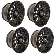 Jogo com 4 Rodas 17x9 Fluel Black com Off Set Negativo 6 Furos de 139.7
