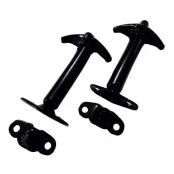 Gancho do capo preto para Jeep Willys, Rural e F-75 (o par)