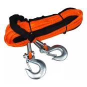 Cabo de Kevlar Laranja28mts 10mm com 2 Ganchos, Ideal para Reboque, Resgate