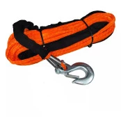 Cabo Sintético Kevlar com Gancho p/ Guincho 28mts 10mm 8.500lbs 12.000lbs 13.500lbs - Laranja