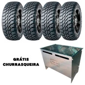 Jogo com 4 Pneus 225/75 R16 MT 10 Lonas + Grátis Churrasqueira 