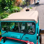 Toldo na Cor Bege Iraque para Jeep Willys e Ford CJ3 OU CJ5