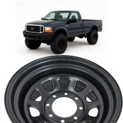 Roda 17x9 Off Road F250 de Aço Off Set Negativo 8 furos de 170 modelo Daytona Black
