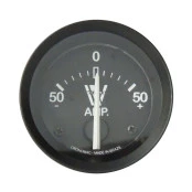 Amperímetro Cronomac Linha Especial Jeep Willys 52mm / 50amp. Preto com Grafia Branca