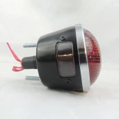 Lanterna Traseira Original em Ferro para Jeep Willys com Aro Cromado e Com Vigia