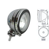 Farol de Milha Offroad Cromado com Lâmpada H3, com Armação em Metal Ø = 99mm