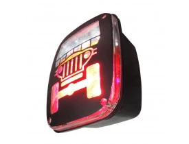 Lanterna Traseira em LED com filme para adaptação em Jeep, Buggy, Carretas, Gaiolas
