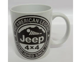 Caneca Jeep em Cerâmica com Desenho de Jeep desmontado