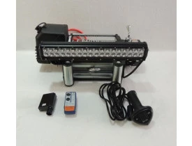 COMBO: Guincho 12.000lbs Elétrico + Dissipador de calor + 2 Controles + Farol de LED tipo Barra com 36 Leds / 439mm + Su