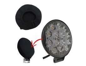 KIT / COMBO - Farol de Milha LED 42W com 14 LEDS 12v / 24v - 11,5 cm + Capa em Neoprene