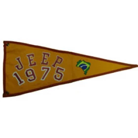 Bandeira para Antena Jeep 1975 (Bandeira Bordada /Bandeira Ano / Bandeira Decorativa para Jeep / 4x4 / Off Road) Ref: 38