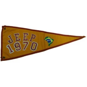 Bandeira para Antena Jeep 1970 (Bandeira Bordada /Bandeira Ano / Bandeira Decorativa para Jeep / 4x4 / Off Road) Ref: 38