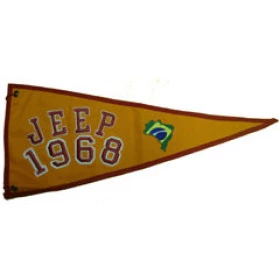 Bandeira para Antena Jeep 1968 (Bandeira Bordada /Bandeira Ano / Bandeira Decorativa para Jeep / 4x4 / Off Road) Ref: 38