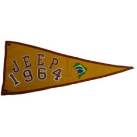 Bandeira para Antena Jeep 1964 (Bandeira Bordada /Bandeira Ano / Bandeira Decorativa para Jeep / 4x4 / Off Road) Ref: 38