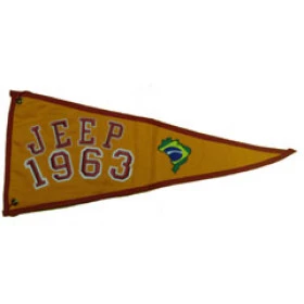Bandeira para Antena Jeep 1963 (Bandeira Bordada /Bandeira Ano / Bandeira Decorativa para Jeep / 4x4 / Off Road) Ref: 38