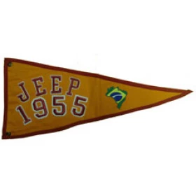 Bandeira decorativa para Jeep ano 1955 bordada