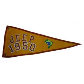Bandeira para Antena Jeep 1950 (Bandeira Bordada /Bandeira Ano / Bandeira Decorativa para Jeep / 4x4 / Off Road) - Ref: