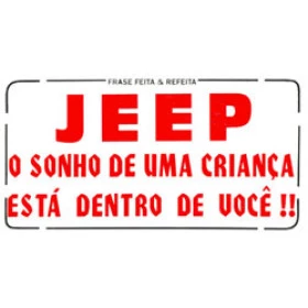 ADESIVO "JEEP o sonho de uma criança ..." (283)