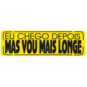 ADESIVO Eu chego depois mais vou mais longe. (242)
