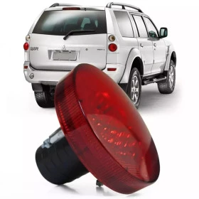Lanterna Vermelha Traseira 9cm Mitsubishi L-200 p/ Adaptar em Jeep Willys, Rural e F-75