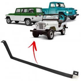 Cinta em Aço de Fixação do Tanque de Gasolina Original 39 Litros (Inox ou Plástico) - Para Jeep Willys CJ5 / CJ3 / Ford