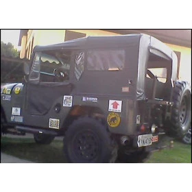 Capota Gaucha Fixa Preta  para Jeep Willys