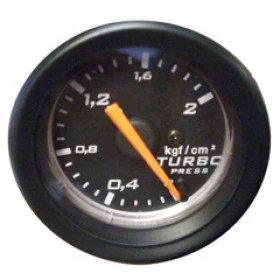 Relogio Pressao do Turbo Fundo Preto Ponteiro Laranja Aro Preto. Para Qualquer Carro a Diesel