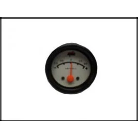 Relógio medidor de amperímetro Javali (fundo branco, Ponteiro Laranja, Aro preto) 52mm de diâmetro 