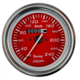 Velocímetro Mecânico 240Km W1,0 ESPORTIVO  ø=100mm  Cabo=1,0 Vermelho  (W92.180R)