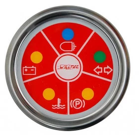 Sinaleira 5 Funções ø=60mm Vermelho  (W45.051R)