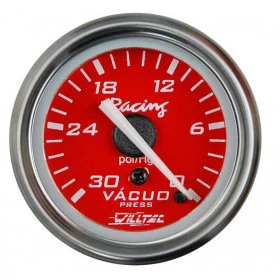 Vacuômetro ø=60mm Rosca =Bico 8mm  Vermelho (W06.034R)