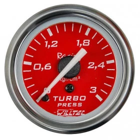 Pressão Turbo 0-3Kg ø=60mm Rosca =Bico 8mm Vermelho (W04.391R)