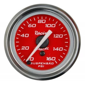 Manômetro Suspensão 0 - 160 PSI    ø=52mm Rosca =Bico 6mm  Vermelho (W04.114R)