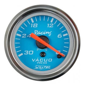 Vacuômetro ø=52mm Rosca =Bico 8mm  Azul (W06.031R)
