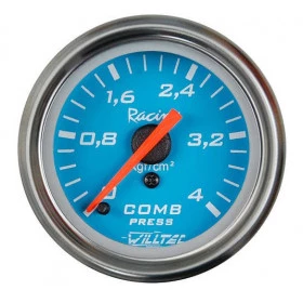 Pressão Combustível 0-4Kg ø=60mm Rosca =Q  Azul (W04.382R)