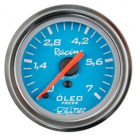 Pressão Óleo 0-7Kg ø=52mm Rosca =Q Azul (W04.379R)