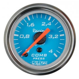 Pressão Combustível 0-4Kg ø=52mm Rosca =Q Azul (W04.377R)