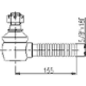 Terminal de Direção Curto Esquerda A20/C10/D10/D20 até 1987 (KPG-3117) (nº original 382.6596 ou 929.7515 ou 731.7470 ) 