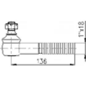 Terminal de direção Rosca Direita F2000 - F4000 De 12/1986 a 1999 (KPFD-225) (nº original 86TU3289CA) ▲