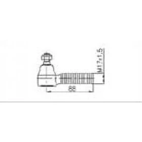 Terminal de direção Rosca Esquerda - Curto - Hilux 4x4 - 97 em Diante (KPT-438)(nº original 45046-39385) 