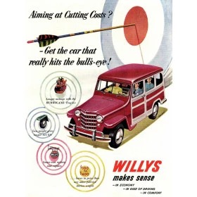Quadros Decorativos Retro (Imagens Retro) - Tema: Willys Aiming at cutting - Ref: 7111/SA