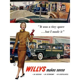 Quadros Decorativos Retro (Imagens Retro) - Tema: Willys Makes a sense It's was a tiny - Ref: 7110/SA