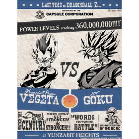Quadros Decorativos Retro (Imagens Retro) - Tema:Luta Vegeta x Goku - Ref: 7097/SA