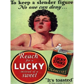 Quadros Decorativos Retro (Imagens Retro) - Tema:Lucky Strike To Keep a slender - Ref: 7096/SA