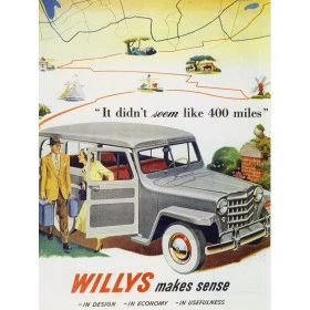 Quadros Decorativos Retro (Imagens Retro) - Tema: Willys- "Makes sense - Ref: 7029/SA