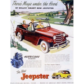 Quadros Decorativos Retro  (Imagens Retro) - Tema:  Jeepster - " There's magic - Ref: 7028/SA 