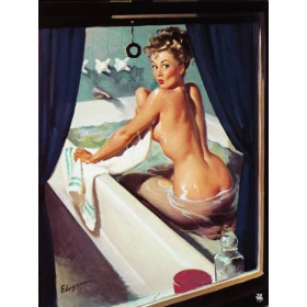 Quadros Decorativos Retro ( Imagens Retro) - Tema: Pin-Up Banheiro - Ref:  7004/SA 